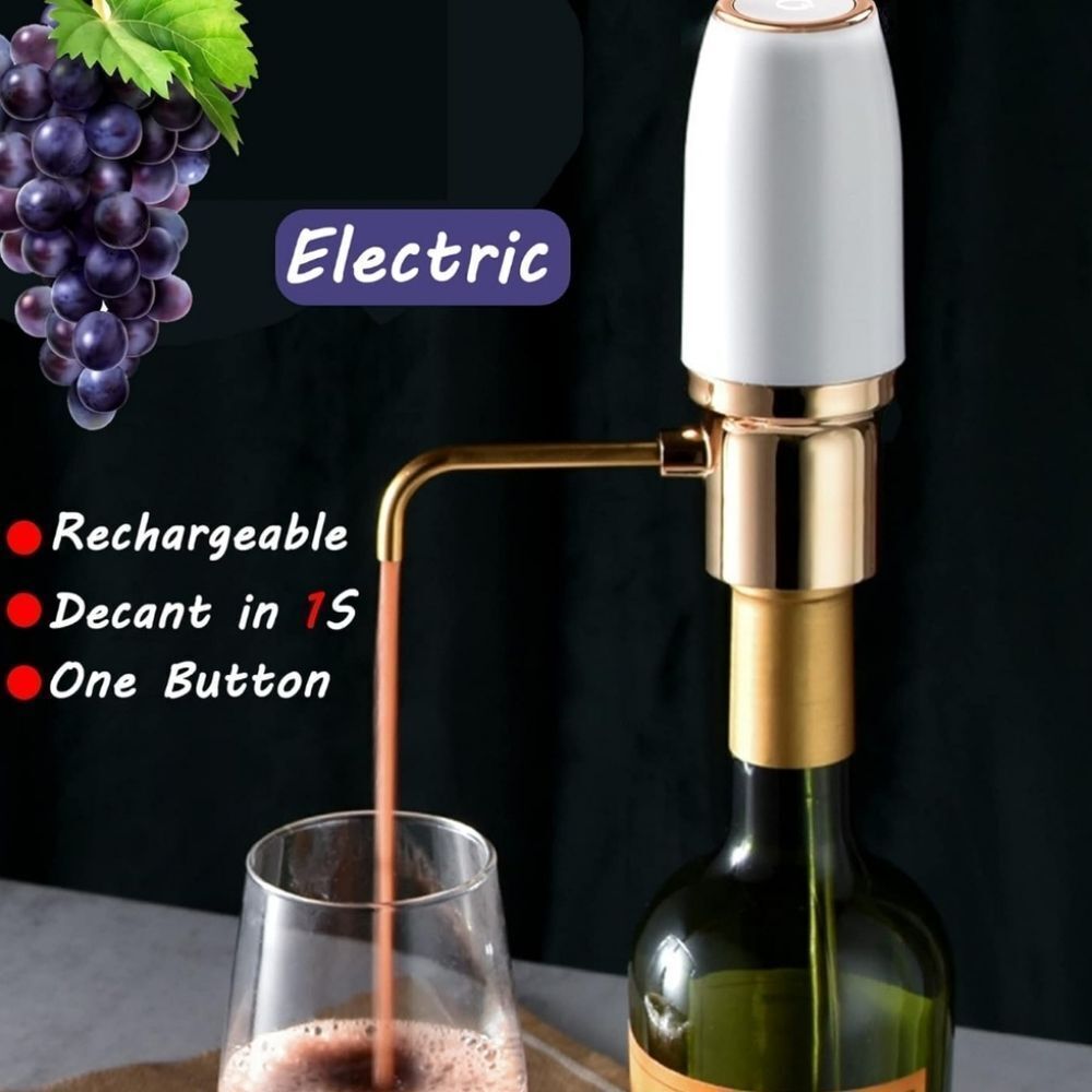 ELECTRIC WINE AERATOR DECANTER POURER AUTOMATIC DISPENSER with USB RECHARGEABLE